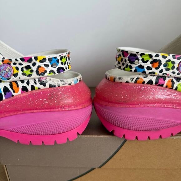 RARE Lisa Frank x CROCS Mega Crush Jibbitz Platform Clog- Men 6- Women 8 - Picture 9 of 11